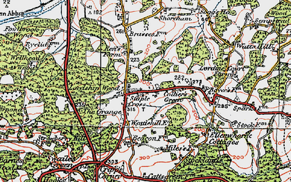 Old map of Staplecross in 1921