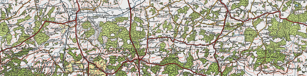 Old map of Staplecross in 1921