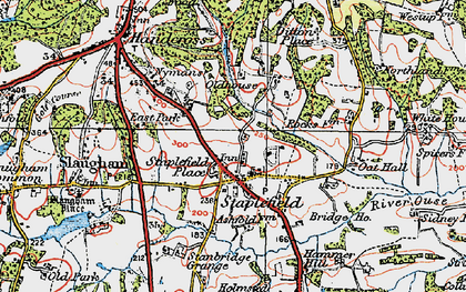 Old map of Brantridge in 1920