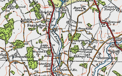 Old map of Stapleford in 1919