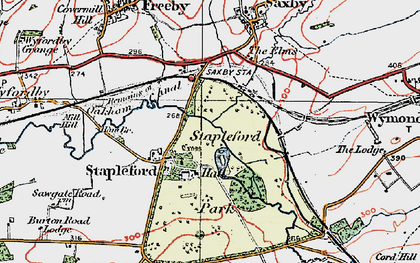 Old map of Stapleford in 1921