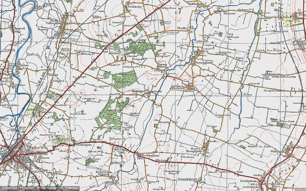Old Map of Stapleford, 1923 in 1923
