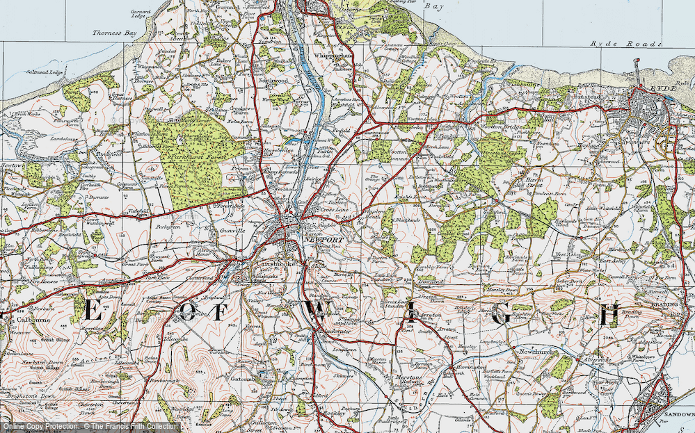 Old Map of Staplers, 1919 in 1919