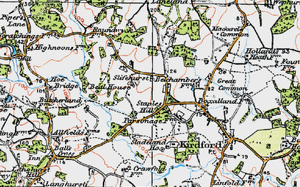 Old map of Staples Hill in 1920