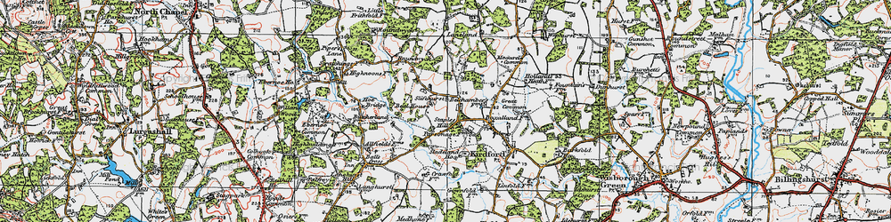 Old map of Staples Hill in 1920