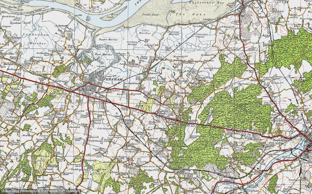 Old Map of Staplestreet, 1921 in 1921