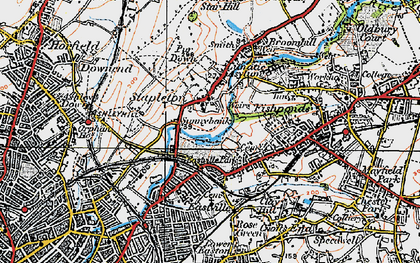 Old map of Stapleton in 1919