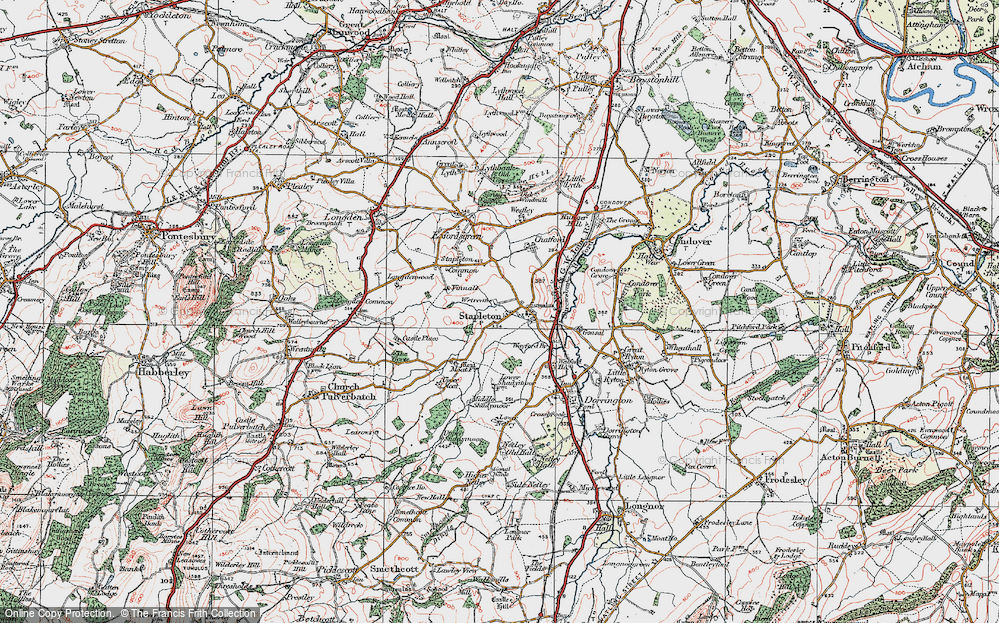 Old Map of Stapleton, 1921 in 1921
