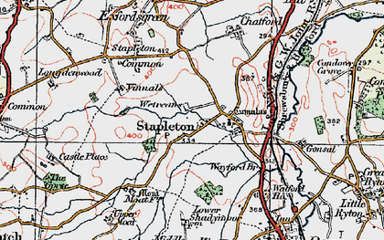 Old map of Stapleton in 1921