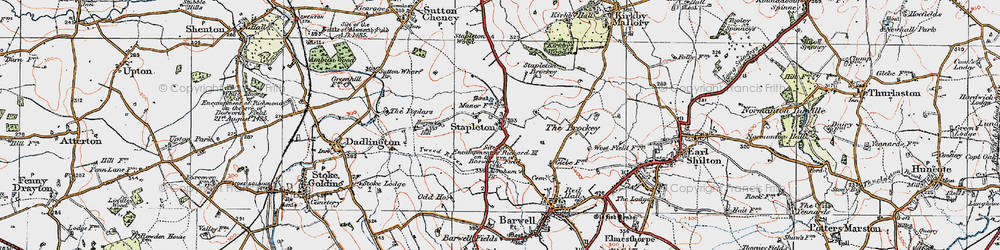 Old map of Stapleton in 1921