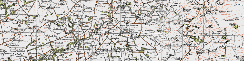 Old map of Bartiestown in 1925