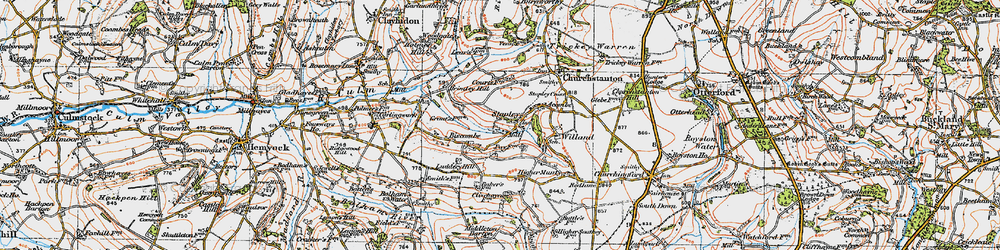 Old map of Stapley in 1919
