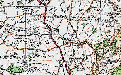 Old map of Staplow in 1920
