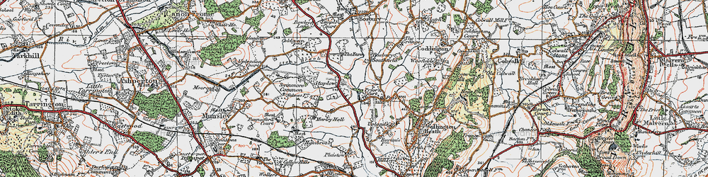 Old map of Staplow in 1920