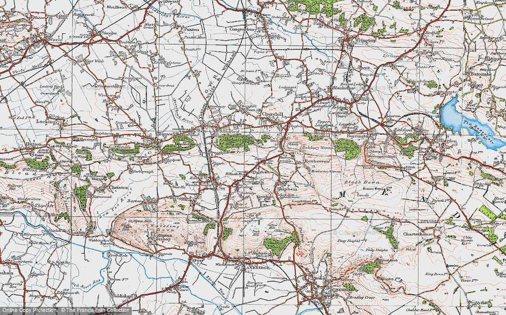 Old Map of Star, 1919 in 1919