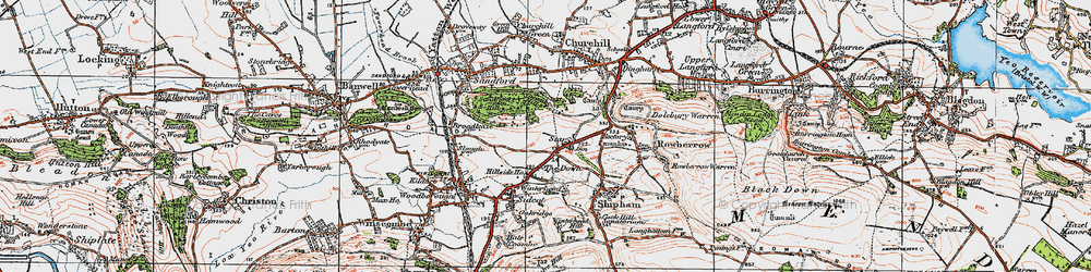 Old map of Star in 1919