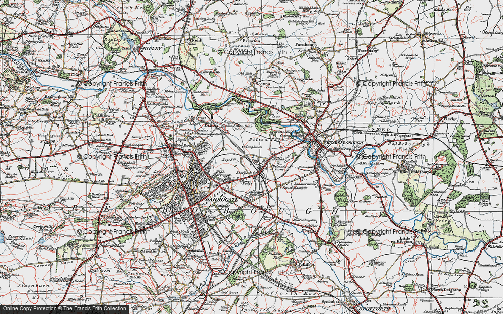Old Map of Historic Map covering Bilton Dene in 1925