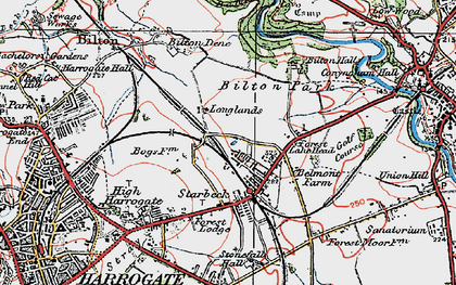 Old map of Bilton Dene in 1925