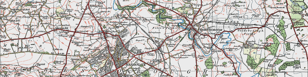 Old map of Bilton Dene in 1925