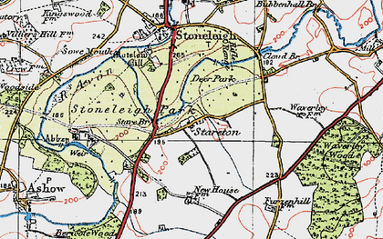 Old map of Stareton in 1919