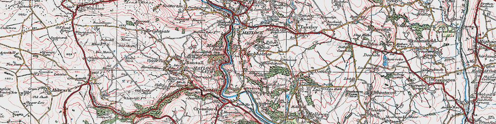 Old map of Starkholmes in 1923
