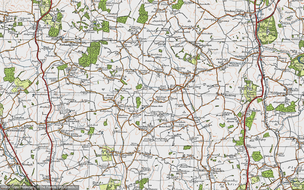 Old Map of Starling's Green, 1919 in 1919