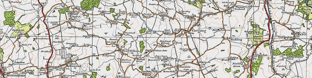 Old map of Starling's Green in 1919