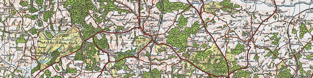 Old map of Starr's Green in 1921