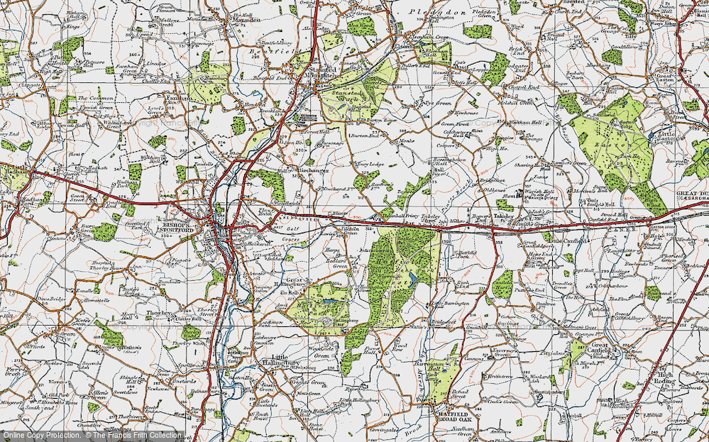 Old Map of Start Hill, 1919 in 1919