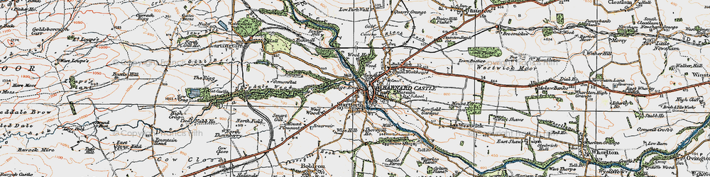 Old map of Startforth in 1925