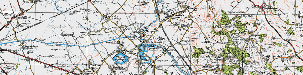 Old map of Startop's End in 1920