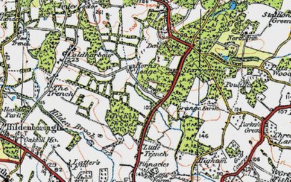 Old map of Yews, The in 1920