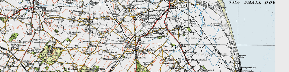 Old map of Statenborough in 1920