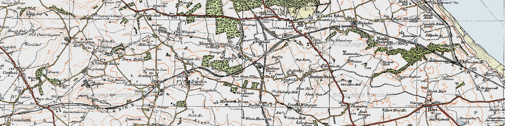 Old map of Woodlands Close in 1925