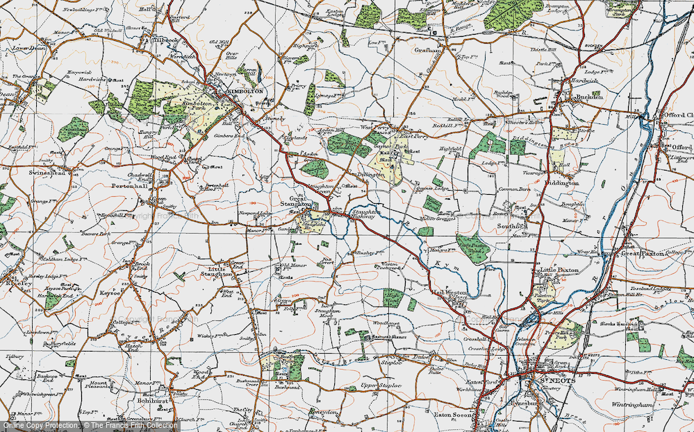 Old Map of Staughton Highway, 1919 in 1919