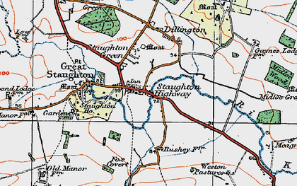 Old map of Staughton Highway in 1919