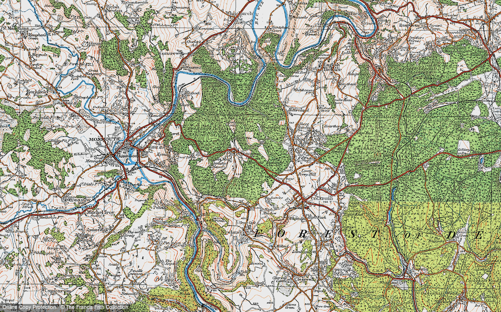 Old Map of Historic Map covering Braceland in 1919