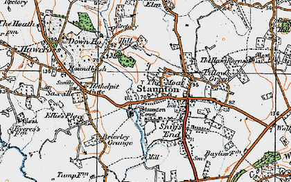 Old map of Staunton Court in 1919