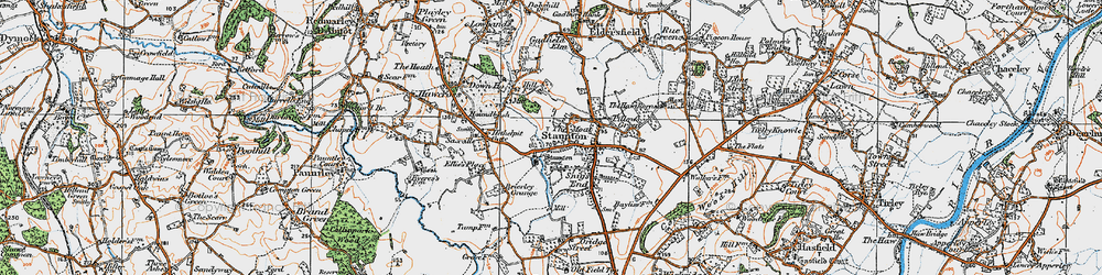 Old map of Staunton Court in 1919