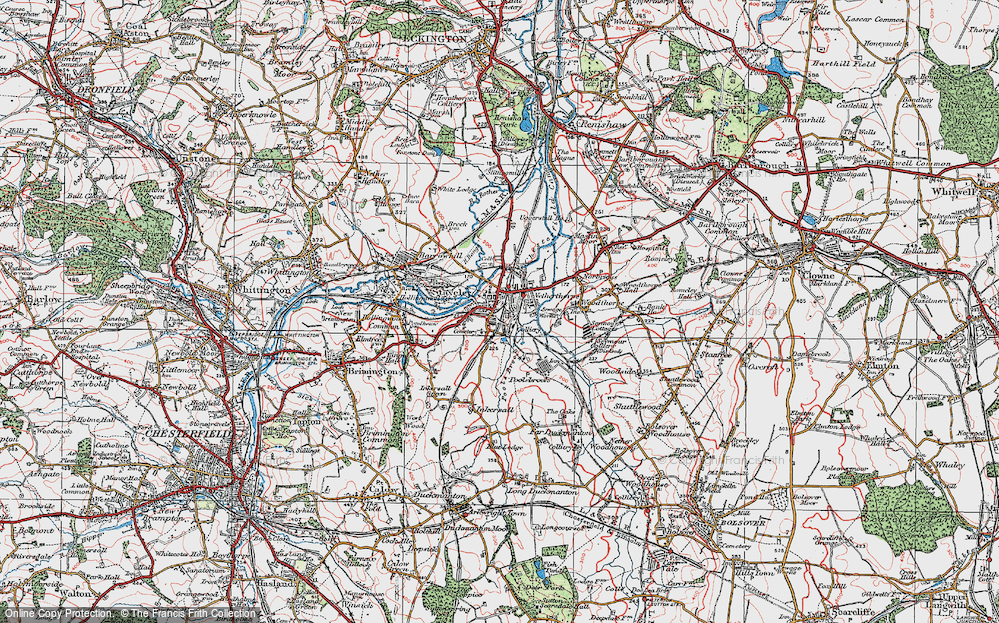 Old Map of Staveley, 1923 in 1923