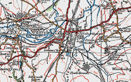 Old map of Staveley in 1923