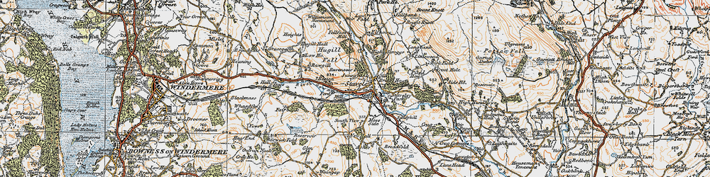 Old map of Brunt Knott in 1925
