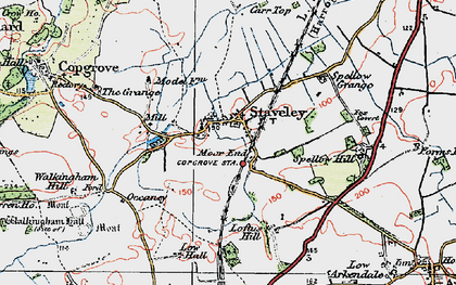 Old map of Staveley in 1925