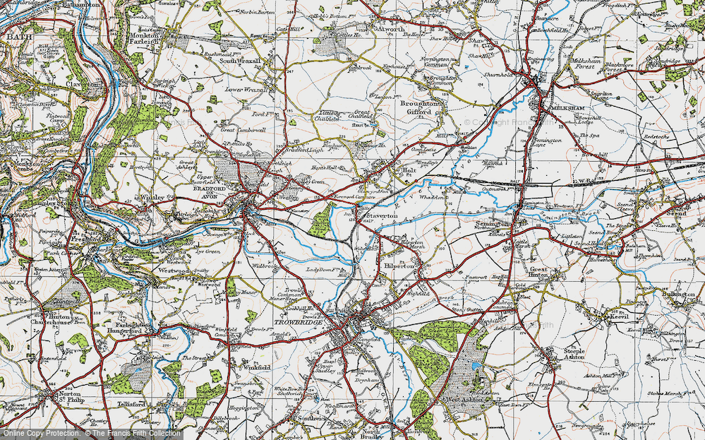 Old Map of Staverton, 1919 in 1919