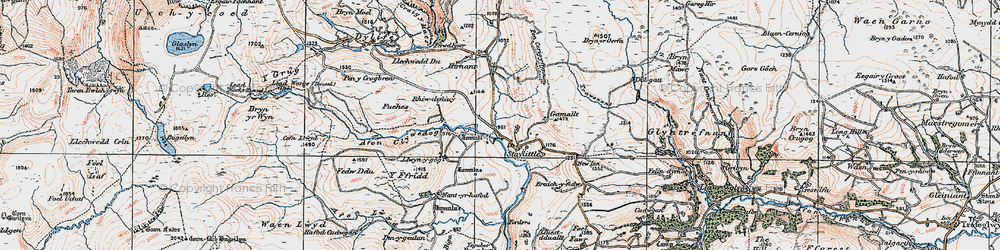 Old map of Staylittle in 1921