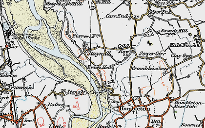 Old map of Staynall in 1924