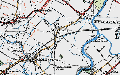 Old map of Staythorpe in 1921