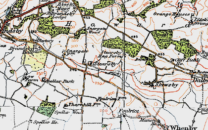 Old map of Brandsby Lodge in 1924