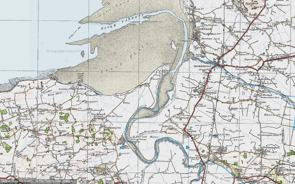 Old Map of Steart, 1919 in 1919