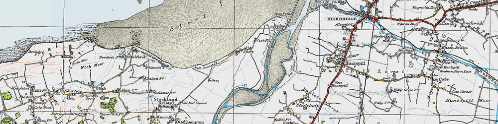 Old map of Steart in 1919
